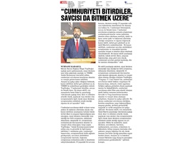 Yeşilboğaz; "Cumhuriyeti bitirdiler, savcısı da bitmek üzere"