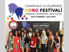 MERSİN BAROSU ÇOK SESLİ KOROSU, ÇANAKKALE ULUSLARARASI KORO FESTİVALİNDE