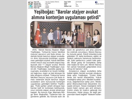 BASINDA BAROMUZ (Baro Başkanı Bilgin Yeşilboğaz: "Adalet Çarkı Dönmeli)