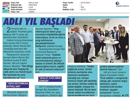 BASINDA BAROMUZ (İlçelerde 2019-2020 Adli Yıl Açılış Töreni Yapıldı)