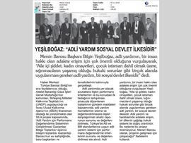 BASINDA BAROMUZ (Adli Yardım Sosyal Devlet İlkesidir)