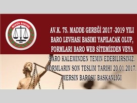 BARO LEVHASI BAŞVURU FORMU
