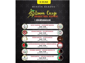 MERSİN BAROSU LİMON ÇİÇEĞİ BASKETBOL TURNUVASI BAŞLIYOR