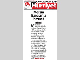 BASINDA BAROMUZ (Mersin Barosu Yeni Hizmet Aracı Aldı)