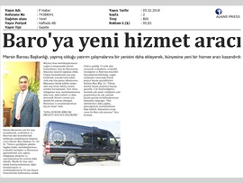 BASINDA BAROMUZ (Mersin Barosu Yeni Hizmet Aracı Aldı)