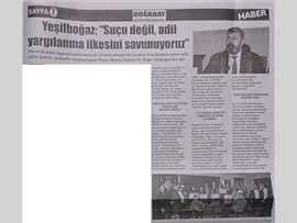 BASINDA BAROMUZ (Yeşilboğaz: "Suçu Değil, Adil Yargılanma İlkesini Savunuyoruz")