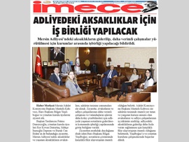 BASINDA BAROMUZ (Mersin Adalet Komisyonu Başkanı Mustafa Kahveci'den Baro Başkanımıza Ziyaret)