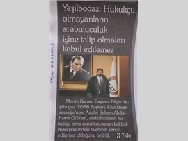 YEŞİLBOĞAZ:  "Hukukçu Olmayanların Arabuluculuk İşine Talip Olmaları Kabul Edilemez"