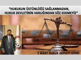 HUKUK DEVLETİ GÜNÜ MESAJI