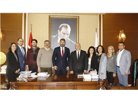 İÇEL SANAT KULÜBÜ’NÜN YENİ YÖNETİMİNDEN BAŞKANIMIZA ZİYARET