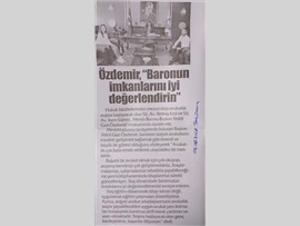 BASINDA BAROMUZ (Başkan Vekilimiz Av. Gazi Özdemir; "Avukatlık Çok Fazla Emek İster)