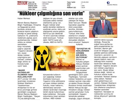 BASINDA BAROMUZ (Yeşilboğaz, "Nükleer lobilere değil, bilime ve hukuka kulak verin")