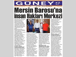 BASINDA BAROMUZ (Mersin Barosu'na İnsan Hakları Merkezi Kuruluyor)