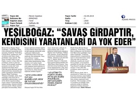 BASINDA BAROMUZ (Yeşilboğaz: "Savaş Girdaptır, Kendisini Yaratanı da Yok Eder")