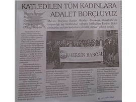 BASINDA BAROMUZ (Emine Bulut Cinayeti ile İlgili Açıklama)