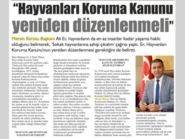 BASINDA BAROMUZ (4 Ekim Dünya Hayvanları Koruma Günü Mesajı) 03.10.2017