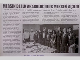 BASINDA BAROMUZ (Mersin'de İlk Kez Arabuluculuk Merkezi Açıldı)) 30.10.2017