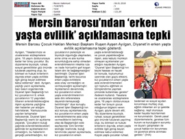 BASINDA BAROMUZ (Diyanet İşleri Başkanlığı'nın Erken Yaşta Evlilikle İle İlgili Açıklamasına Tepki)