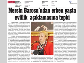 BASINDA BAROMUZ (Diyanet İşleri Başkanlığı'nın Erken Yaşta Evlilikle İle İlgili Açıklamasına Tepki)