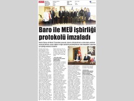 BASINDA BAROMUZ (Baromuz ile Mersin Üniversitesi Arasında İşbirliği Protokolü İmzalandı)