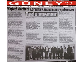 BASINDA BAROMUZ (Yeşilboğaz: "Kişisel Verileri Koruma Kanunu'nun Uygulanması Ötelenmemeli")
