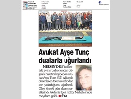 BASINDA BAROMUZ (Av. Ayşe Tunç Cenaze Töreni)