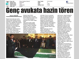 BASINDA BAROMUZ (Av. Ayşe Tunç Cenaze Töreni)