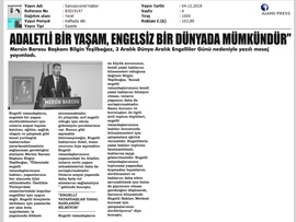 BASINDA BAROMUZ (Engelliler Günü Mesajı)