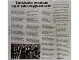 Dünya Çocuk Hakları Günü basın açıklaması