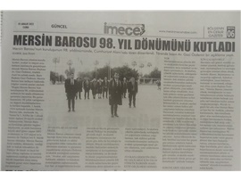 Mersin Barosu kuruluş yıldönümü töreni yapıldı