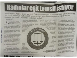 Kadına seçme ve seçilme hakkı verilmesinin yıldönümü