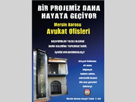 MERSİN BAROSU AVUKAT OFİSLERİ BAŞVURULARI BAŞLADI