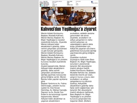 BASINDA BAROMUZ (Mersin Adalet Komisyonu Başkanı Mustafa Kahveci'den Baro Başkanımıza Ziyaret)