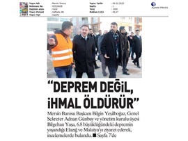 BASINDA BAROMUZ (Başkanımız, Deprem Bölgesini Ziyaret Etti)