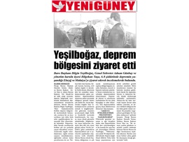 BASINDA BAROMUZ (Başkanımız, Deprem Bölgesini Ziyaret Etti)