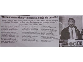 BASINDA BAROMUZ (Uğur Mumcu Karanlıkları Aydınlatan Işık Olduğu İçin Katledildi)