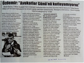 Mersin Barosu 5 Nisan Avukatlar Günü töreni düzenledi