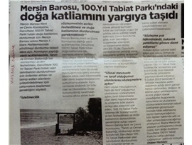 Mersin Barosu doğa katliamını yargıya taşıdı