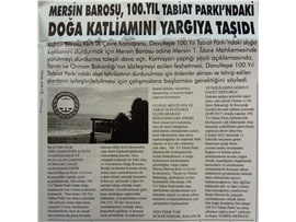 Mersin Barosu doğa katliamını yargıya taşıdı