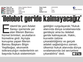 BASINDA BAROMUZ (Erdemli Baro Hizmet Birimlerinin Açılışı Yapıldı)