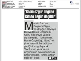 BASINDA BAROMUZ ("Basın Özgür Değilse Kimse Özgür Değildir")