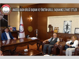 Anadolu Basın Birliği Mersin Şubesi Başkanı ve yönetim kurulu üyeleri, Baro Başkanımızı ziyaret ettiler.