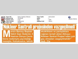 BASINDA BAROMUZ (Başkan Vekilimiz Av. Gazi Özdemir, "Kentimizde Nükleer Çöplük İstemiyoruz")