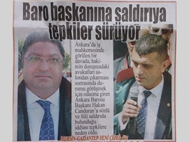 BASINDA BAROMUZ (Ankara Barosu Başkanına Yapılan Saldırı Protesto Edildi)