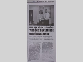 BASINDA BAROMUZ (Akdeniz Güçlenirse Mersin Kalkınır)