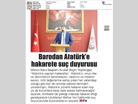 BASINDA BAROMUZ (Baromuzdan Atatürk'e Hakaret Eden Kişiye Suç Duyurusu)