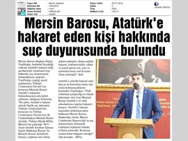 BASINDA BAROMUZ (Baromuzdan Atatürk'e Hakaret Eden Kişiye Suç Duyurusu)