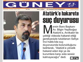 BASINDA BAROMUZ (Baromuzdan Atatürk'e Hakaret Eden Kişiye Suç Duyurusu)