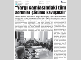 BASINDA BAROMUZ (Baro Başkanımızdan Silifke Avukatlar Odası'na Ziyaret)