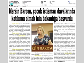 BASINDA MERSİN BAROSU (Çocuk İstismarı Paneli) 06.10.2017